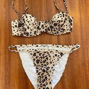 Reformation Leopard Swim Suit